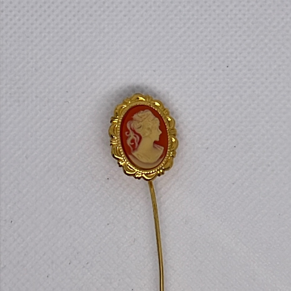 Vintage cameo, stick pin